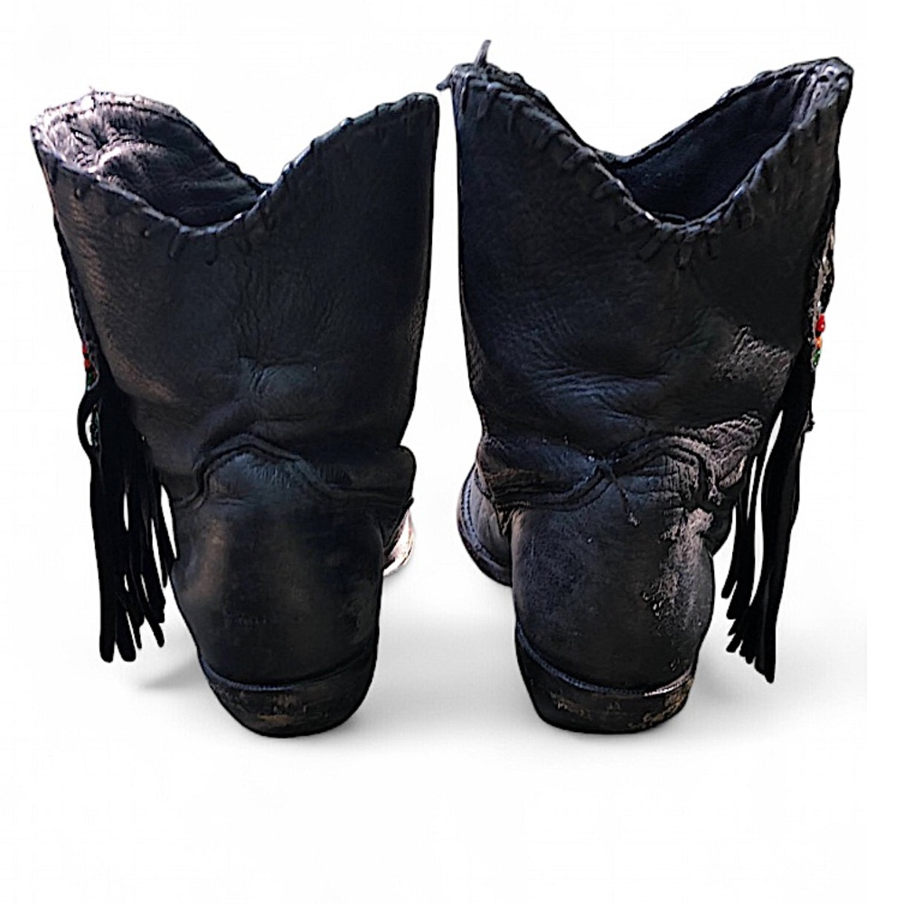 Vintage Zodiac Black Leather Boots - Picture 8 of 11